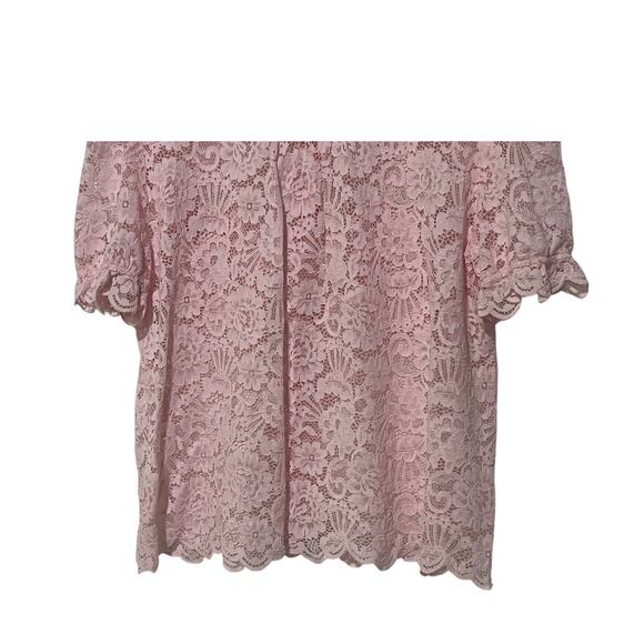 GENERATION LOVE TOP WOMENS XLARGE MINA SHEER LACE BLOUSE BALLET SLIPPER PINK NEW - Picture 10 of 14